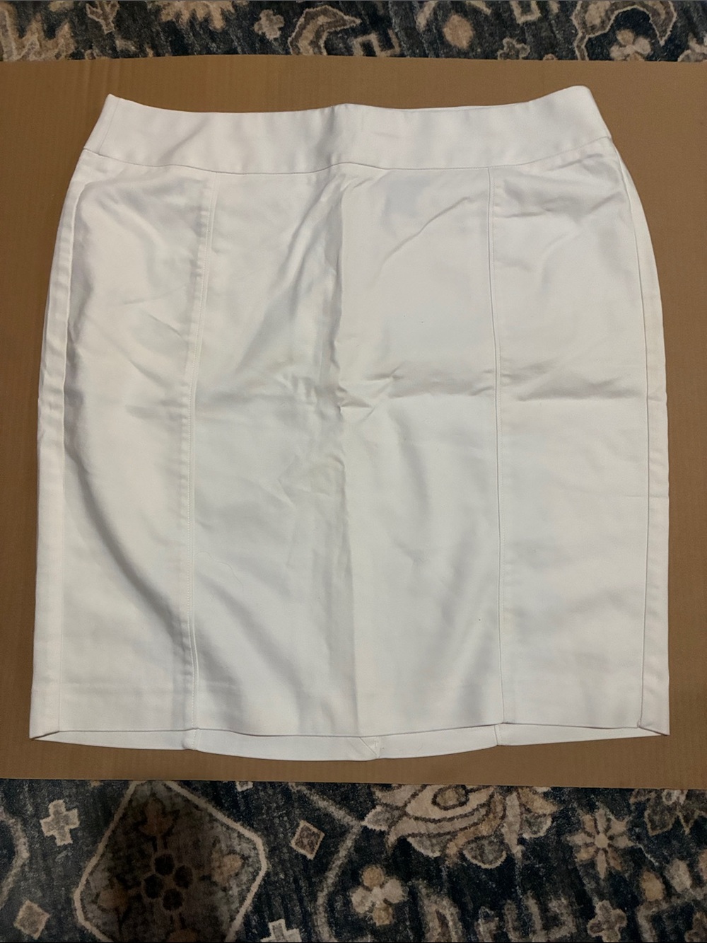 White Stretch Pencil Skirt - Classic Womens Skirt